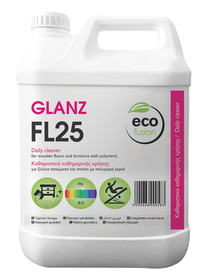 Hotelware ecofusion GLANZ FL25 - wooden flooring cleaner & conditioner - 5L
