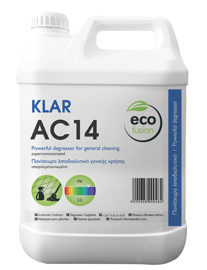 Hotelware ecofusion BUY ONE GET ONE FREE - KLAR AC14 - GREASE/OIL CLEANER - 5 L