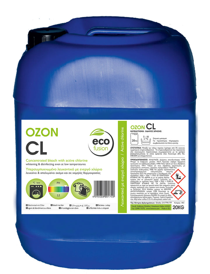 Hotelware ecofusion OZON CL - CHLORINE BLEACH ADDITIVE - 20KG
