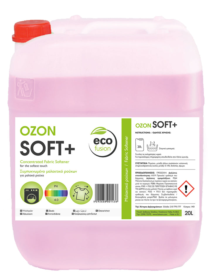Hotelware ecofusion OZON SOFT concentrated fabric softener 20L