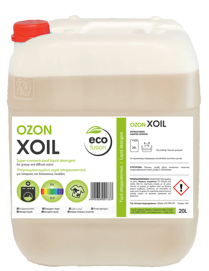 Hotelware ecofusion OZON XOIL - oily stains remover additive 20L
